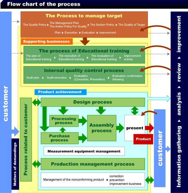 Flow chart of the process